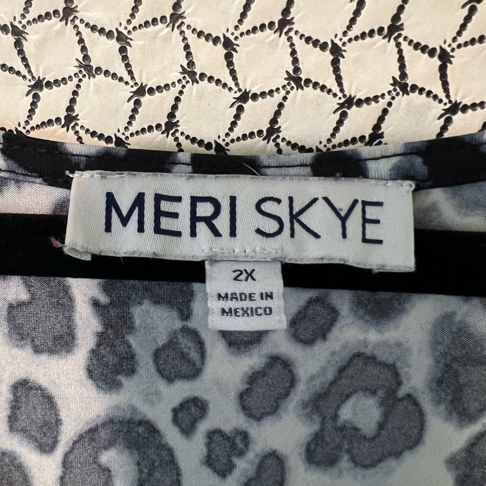 Meri Skye Leopard Print Sleeveless Dress – A-Line, Scoop Neck, Plus Size - Picture 4 of 6